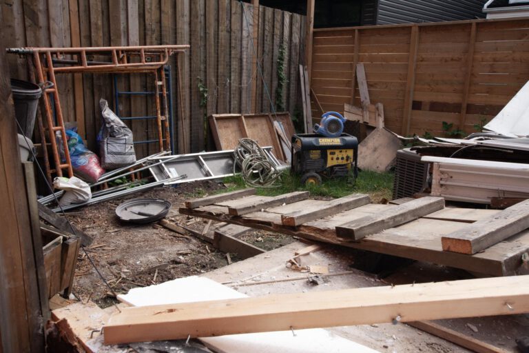 several items that are used in demolition, including a generator, that will be cleared out at a later time